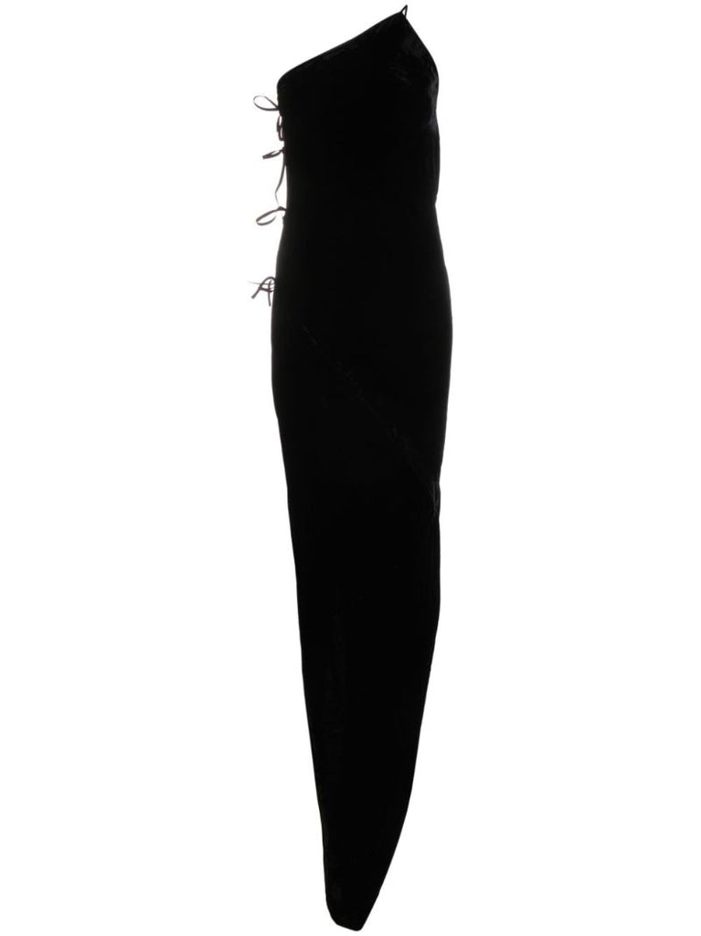 Black Taco One-shoulder Gown