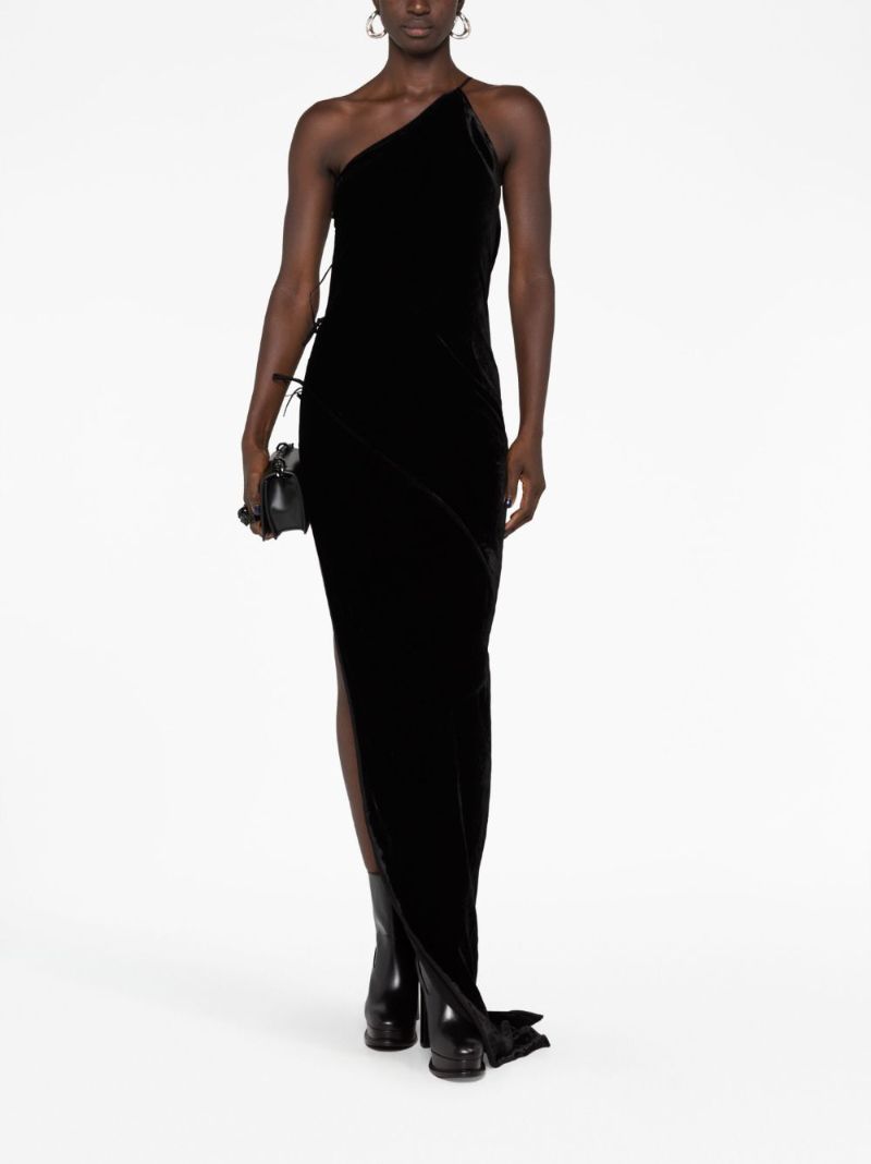 Black Taco One-shoulder Gown