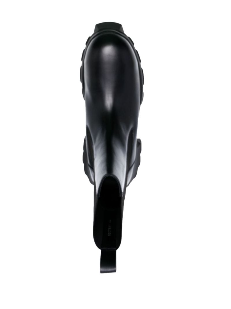 Black Beatle Bozo Tractor Leather Boots