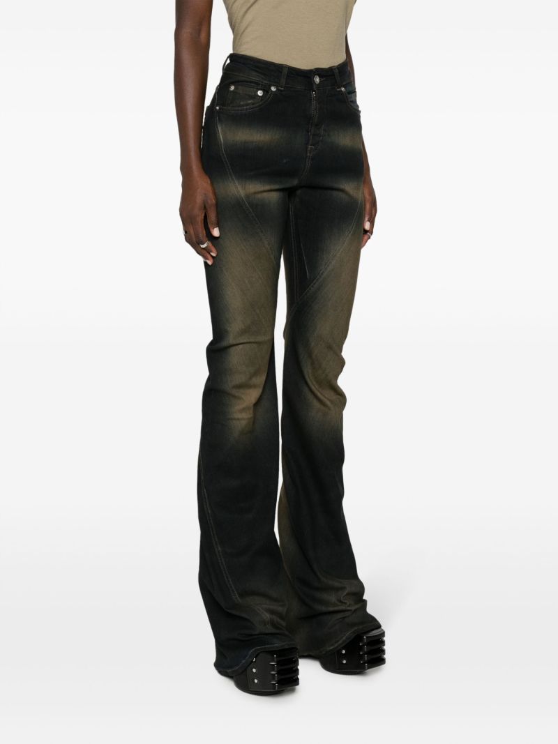 Blue Luxor Mud-wash Bootcut Jeans