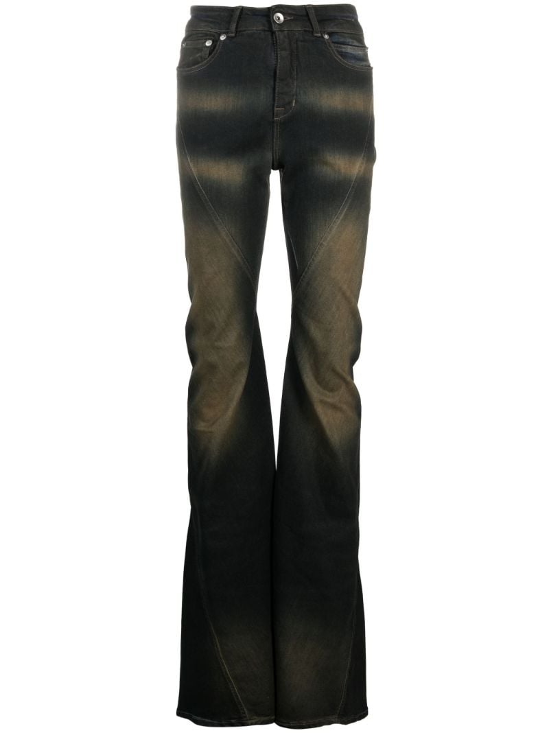 Blue Luxor Mud-wash Bootcut Jeans