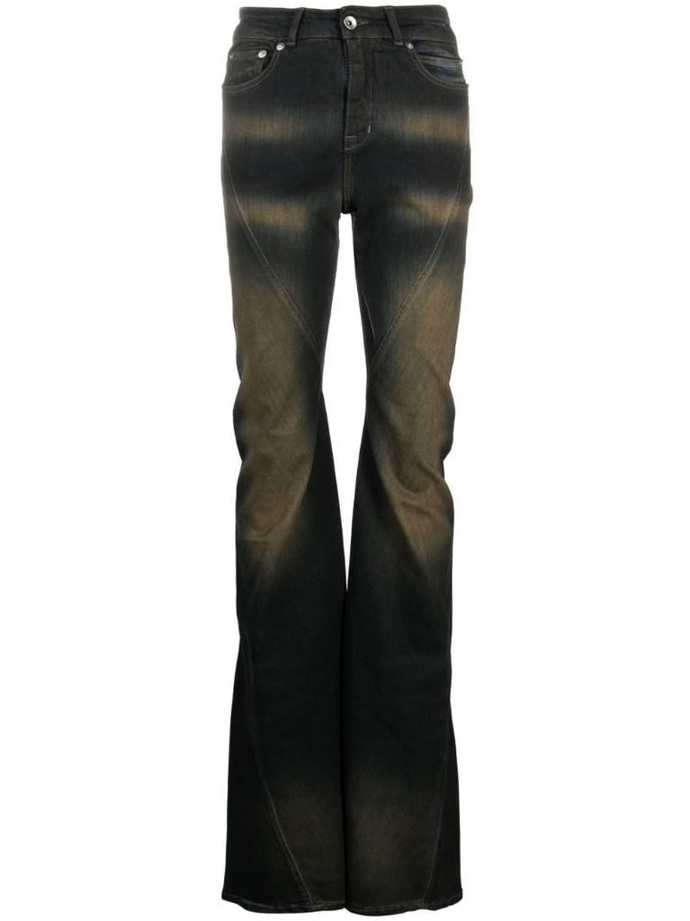 Blue Luxor Mud-wash Bootcut Jeans