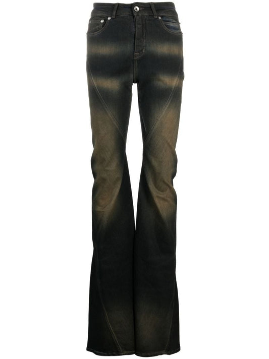Blue Luxor Mud-wash Bootcut Jeans