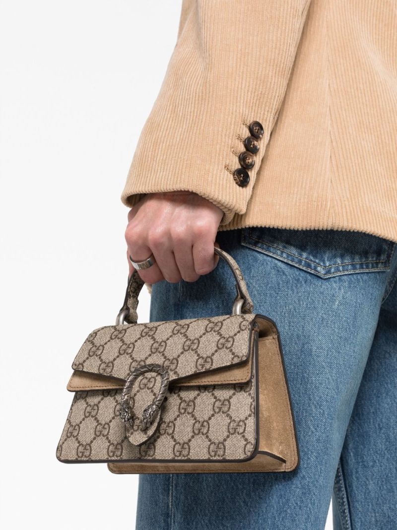 Neutral Dionysus Mini Gg Supreme Top Handle Bag