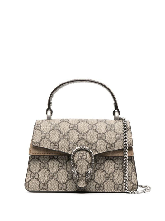 Neutral Dionysus Mini Gg Supreme Top Handle Bag