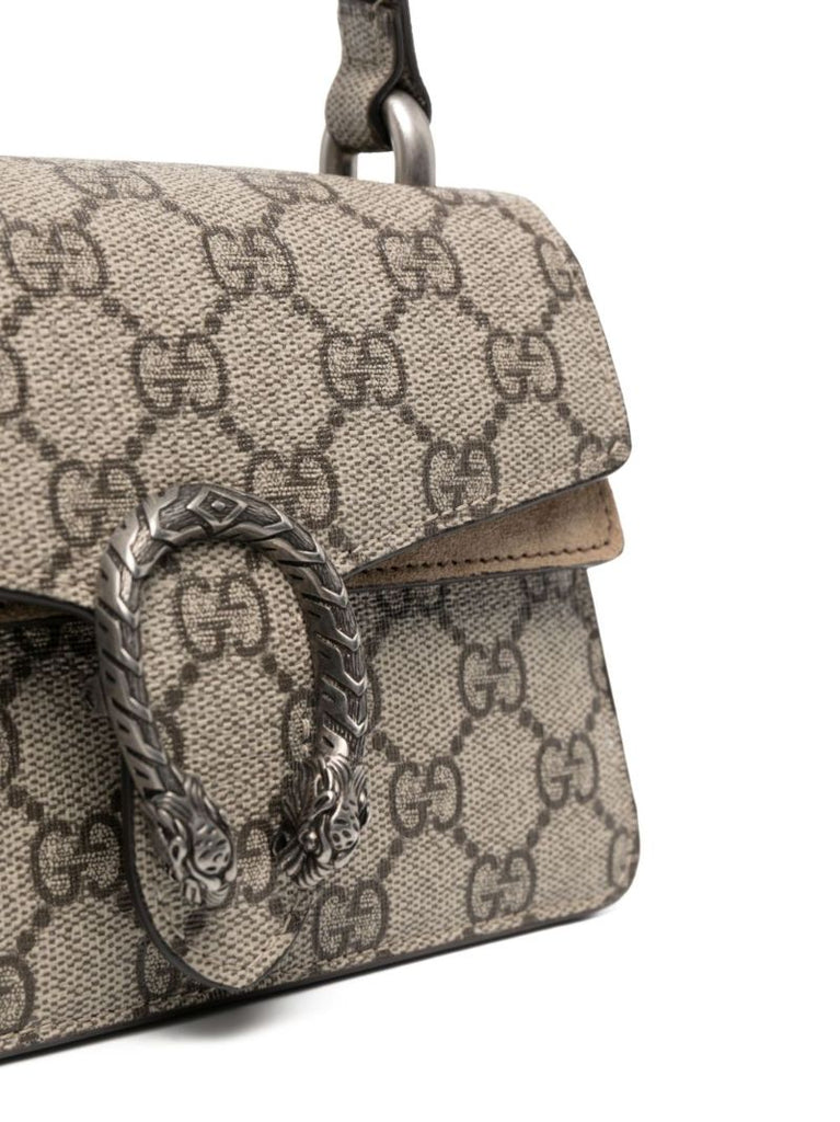 Neutral Dionysus Mini Gg Supreme Top Handle Bag