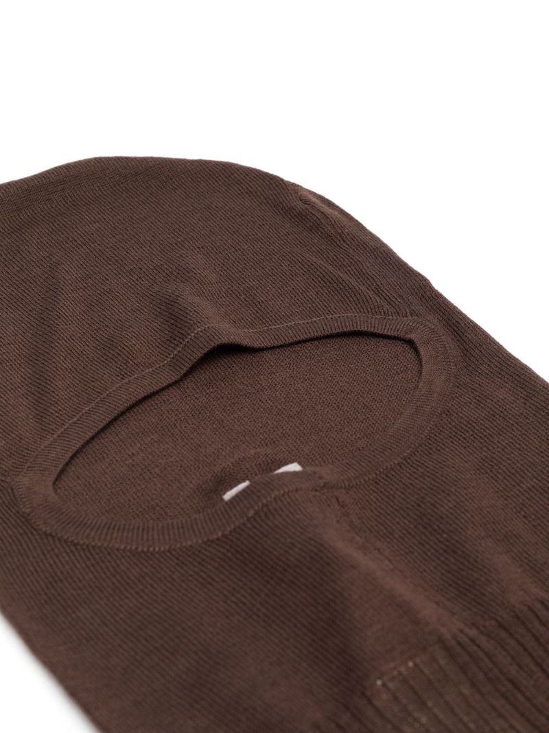 Brown Virgin Wool Balaclava