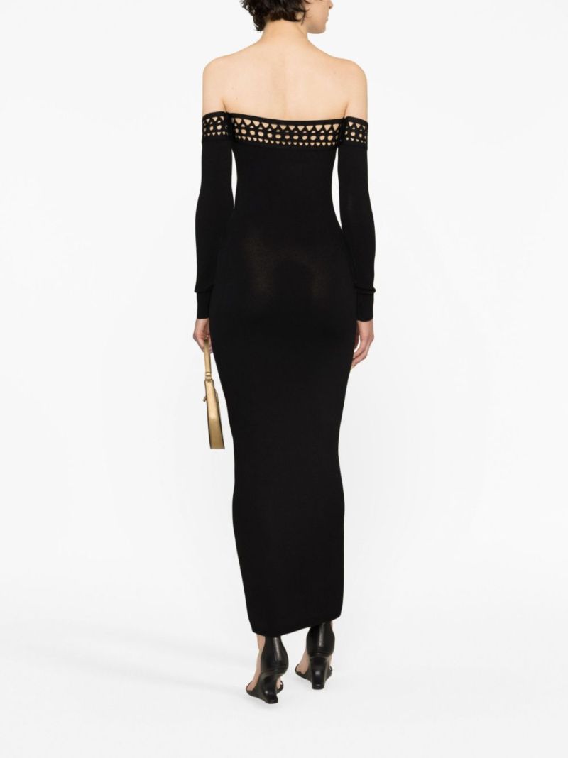 Black Vienne Off-the-shoulder Bustier Dress