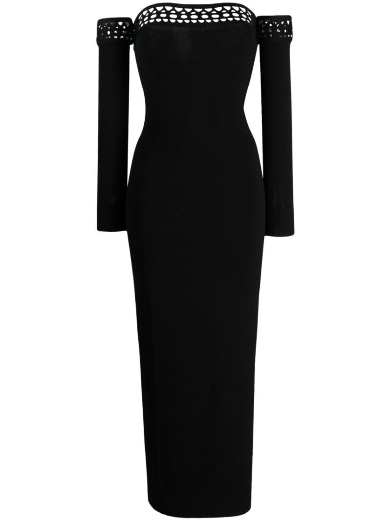 Black Vienne Off-the-shoulder Bustier Dress