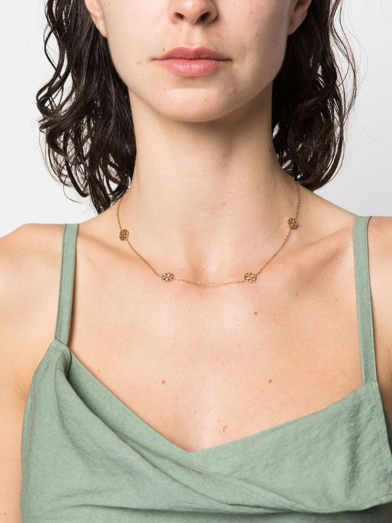 Gold-tone Miller PavÃ_x0083_Â© Chain Necklace