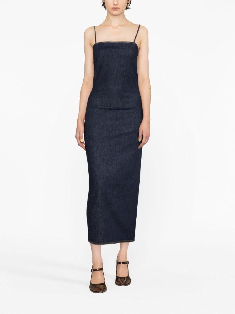Blue Denim Tube Dress