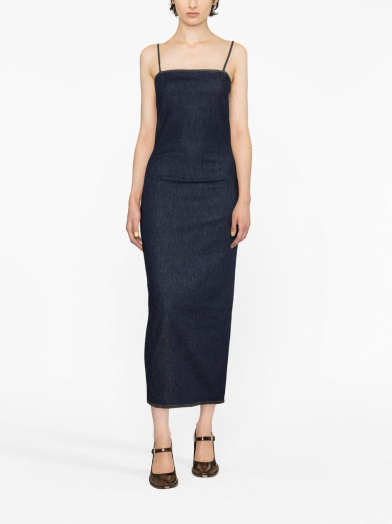 Blue Denim Tube Dress