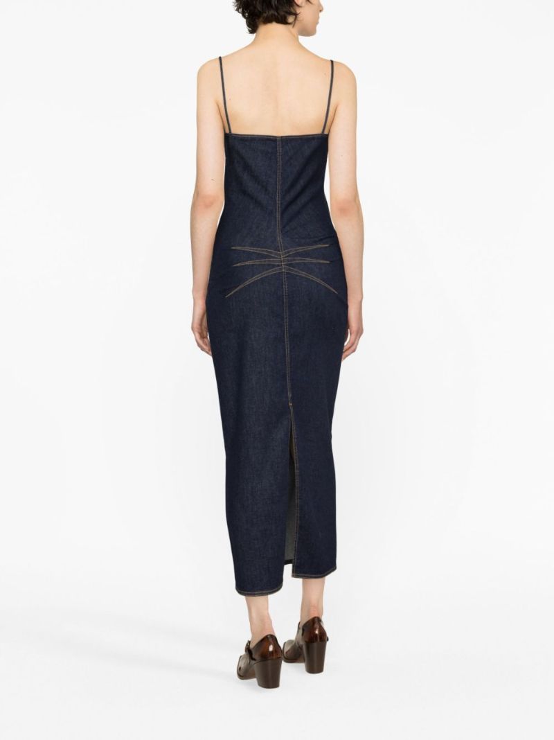Blue Denim Tube Dress