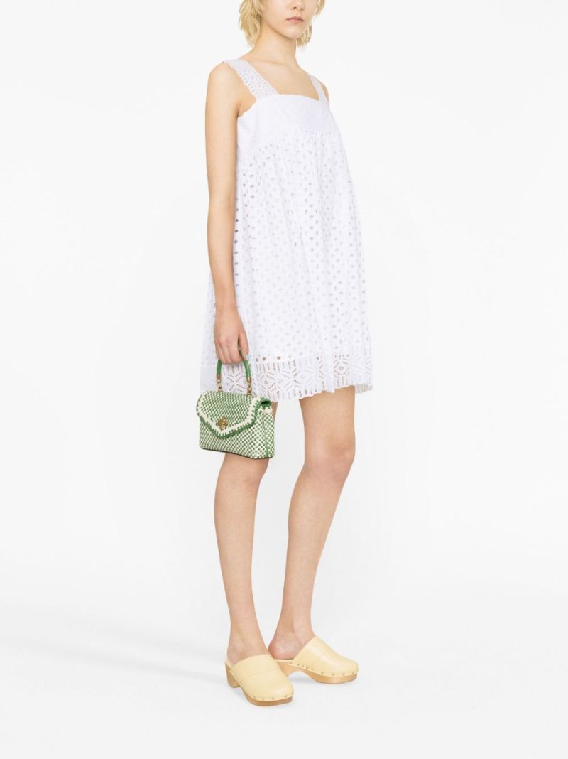 Green Kira Mini Woven Tote Bag