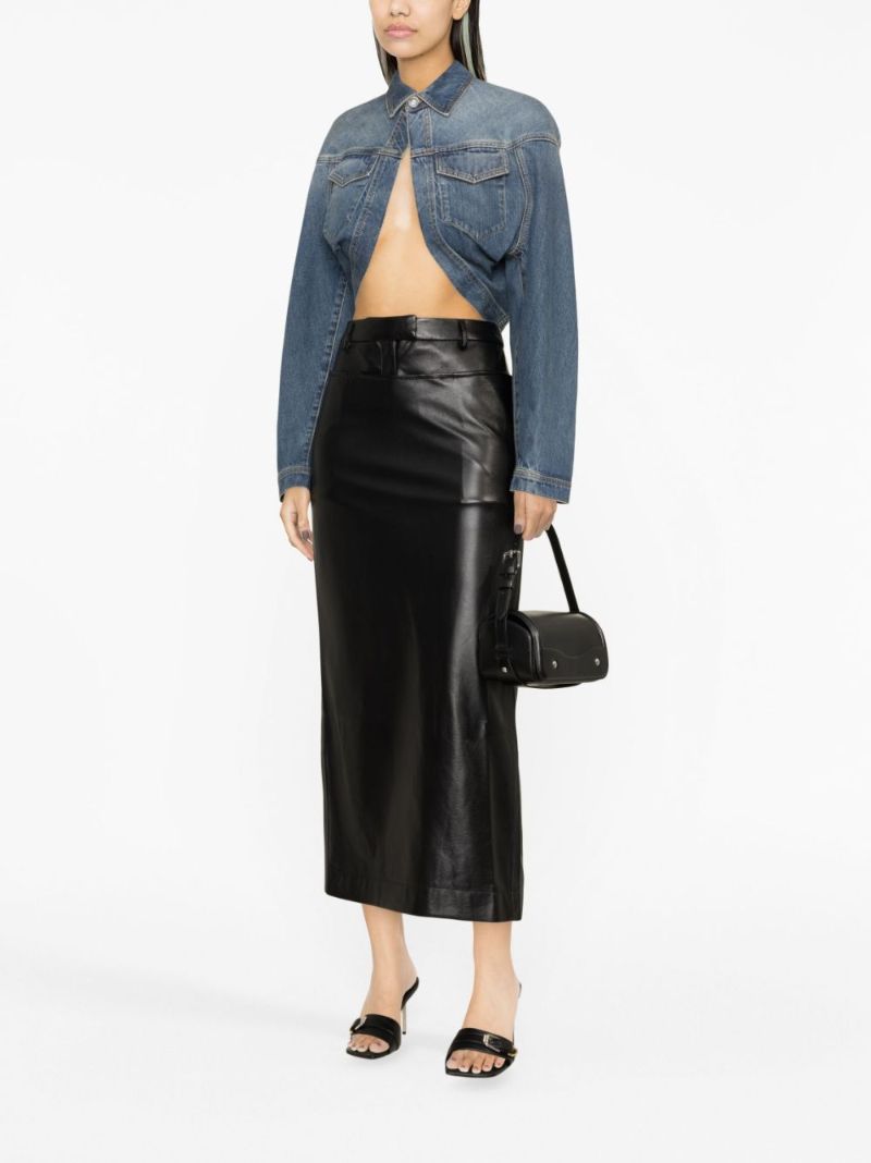 Blue Cropped Denim Jacket