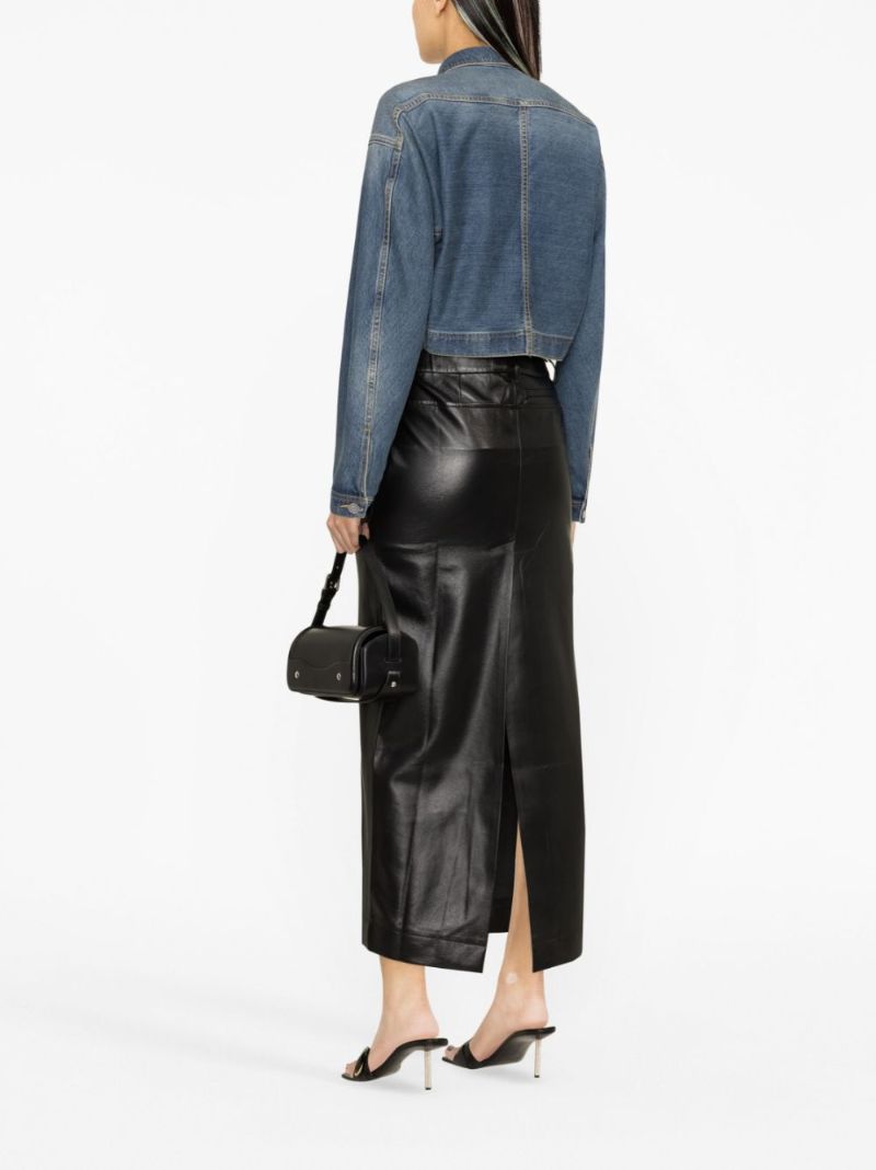 Blue Cropped Denim Jacket