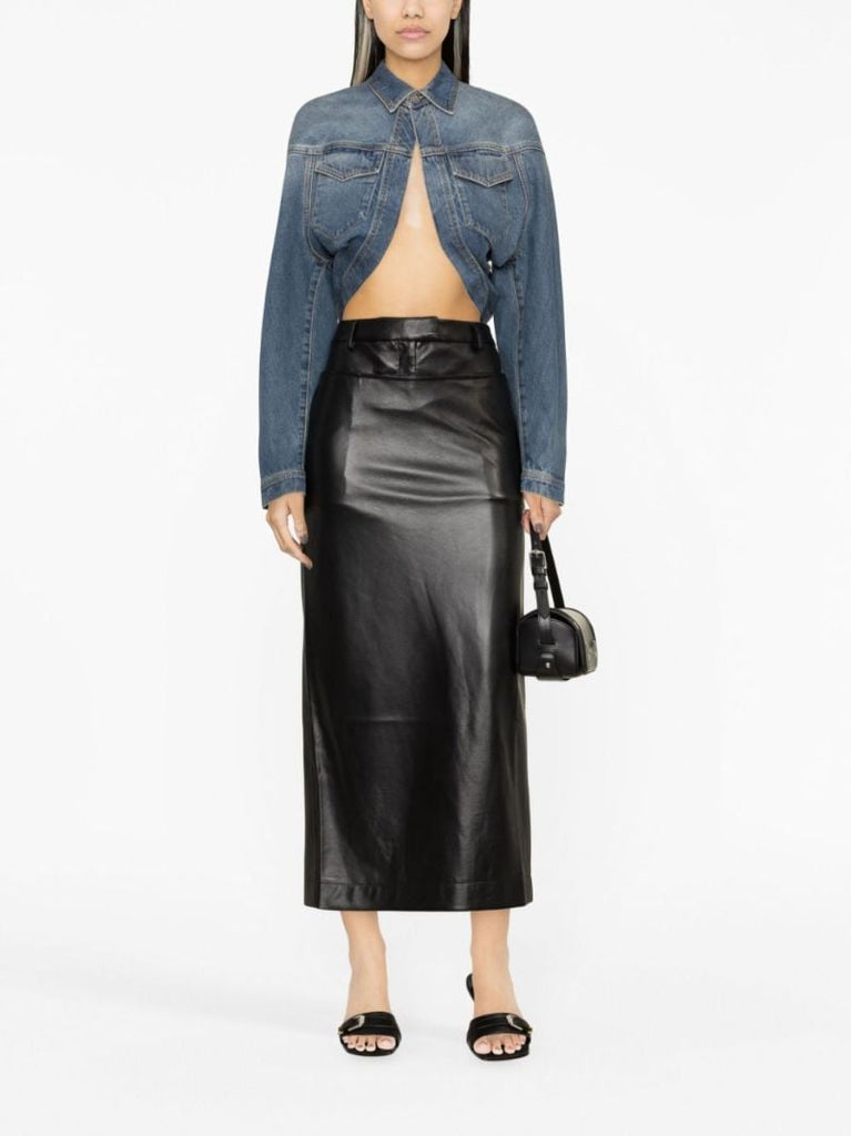 Blue Cropped Denim Jacket