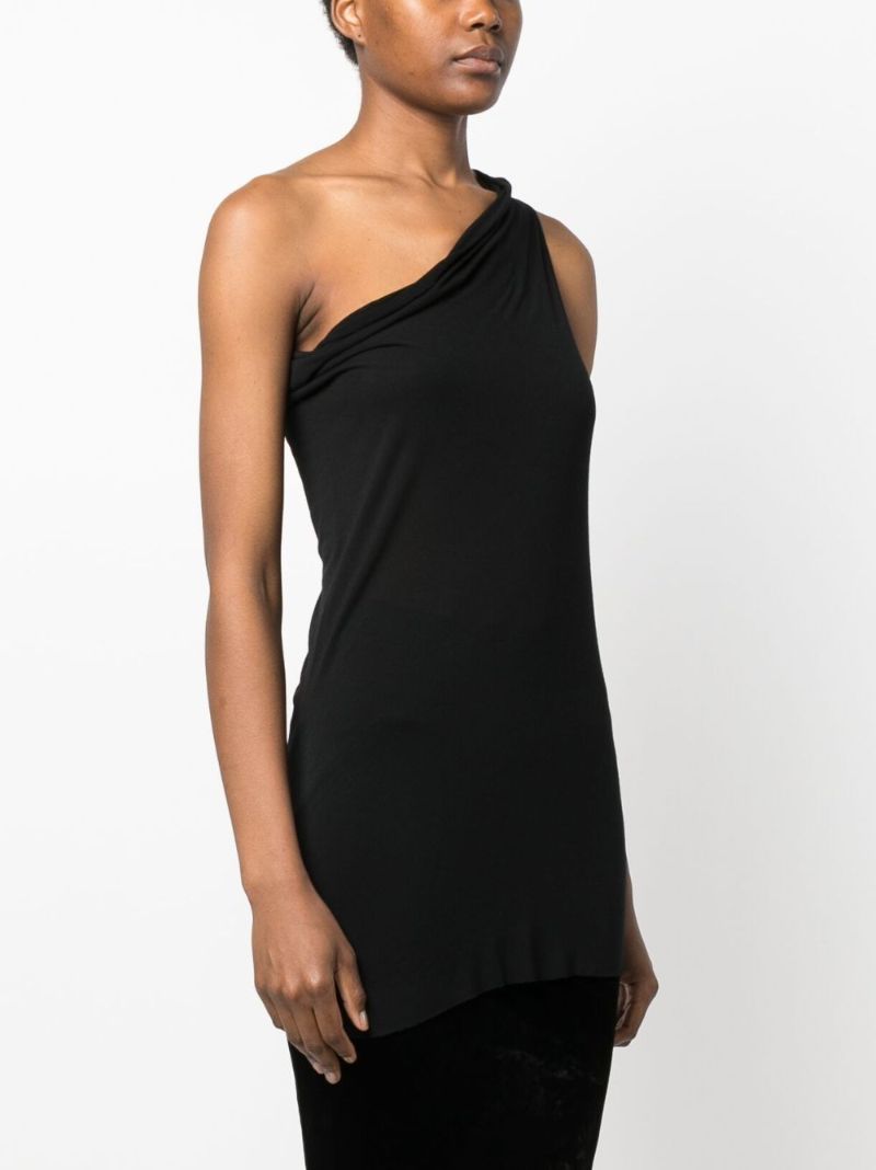 Blue One Shoulder Long Length Top