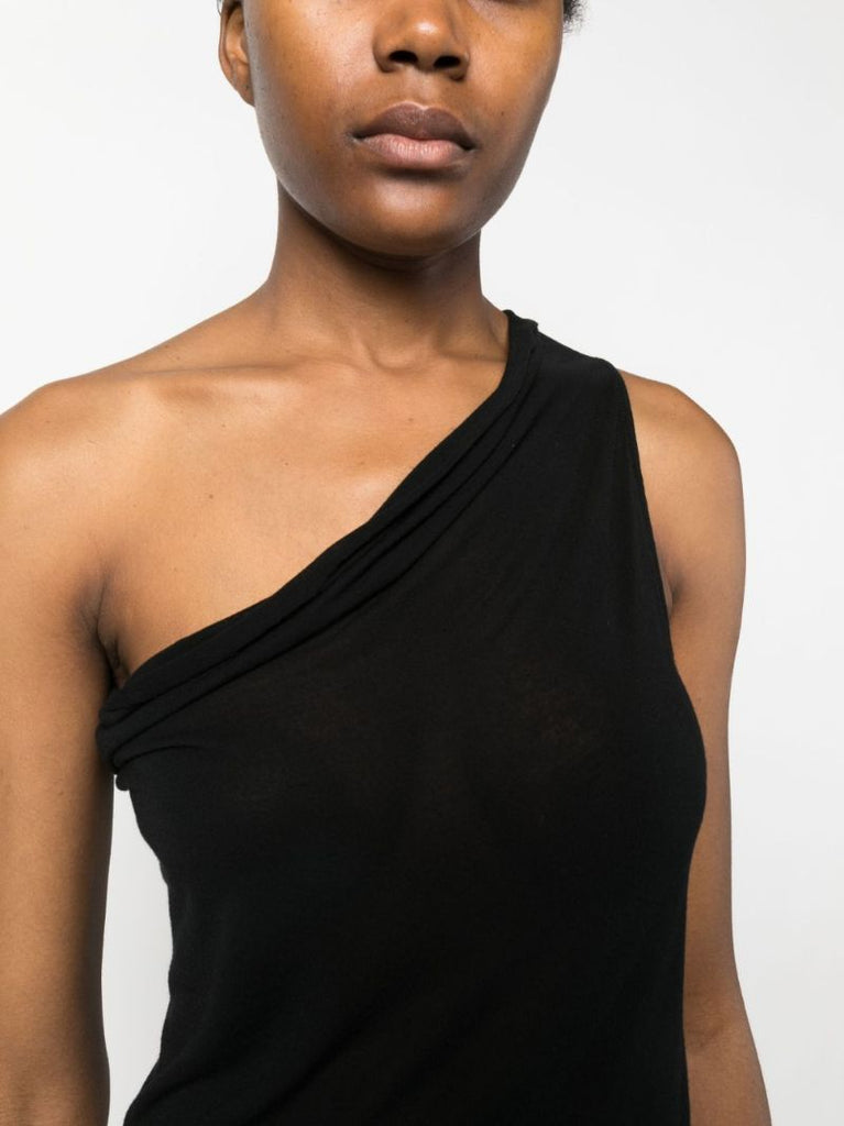 Blue One Shoulder Long Length Top