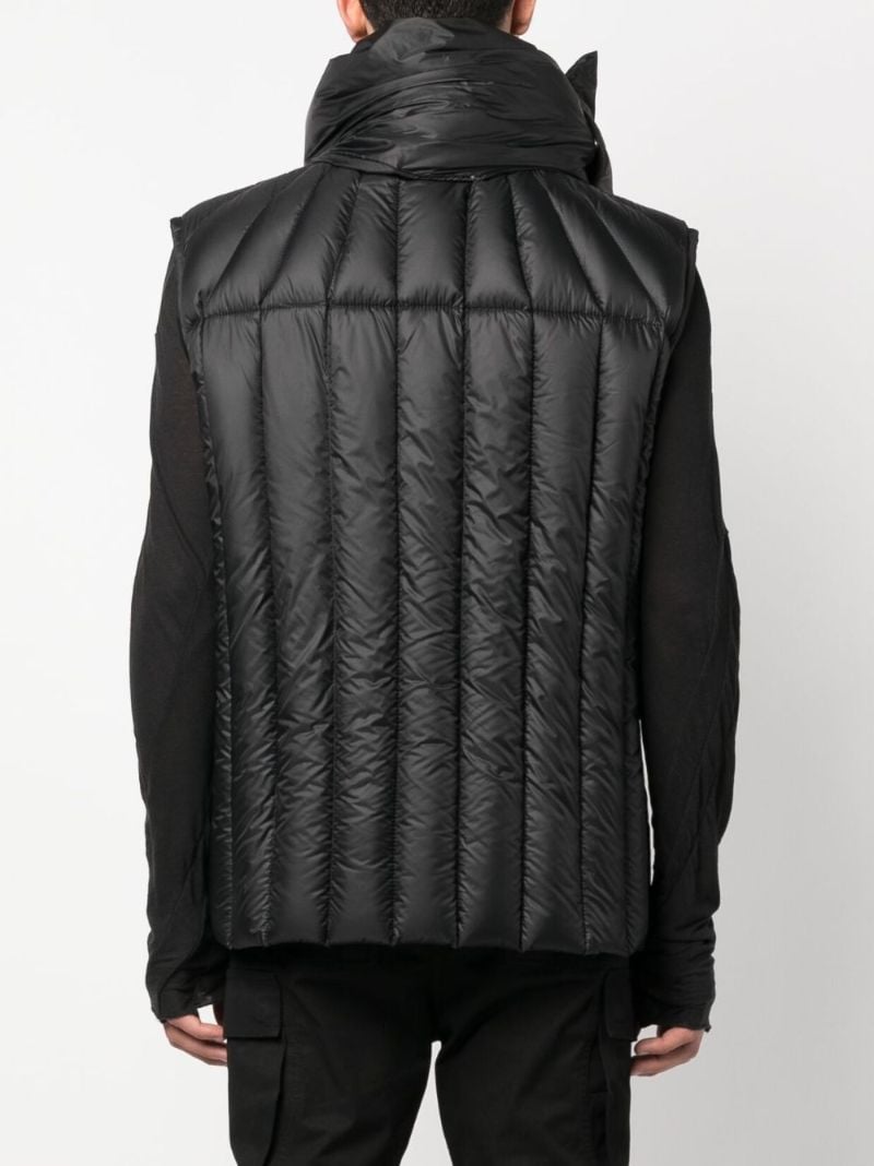 Black Detachable-neck Padded Gilet