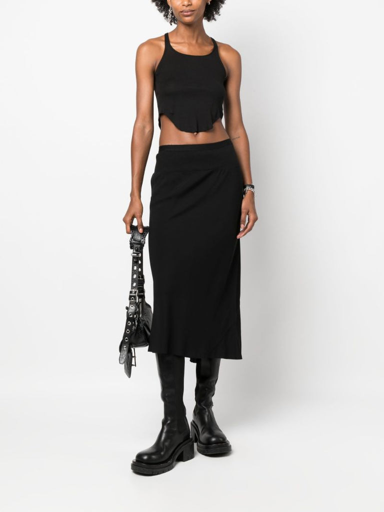 Black Cropped Tank Top