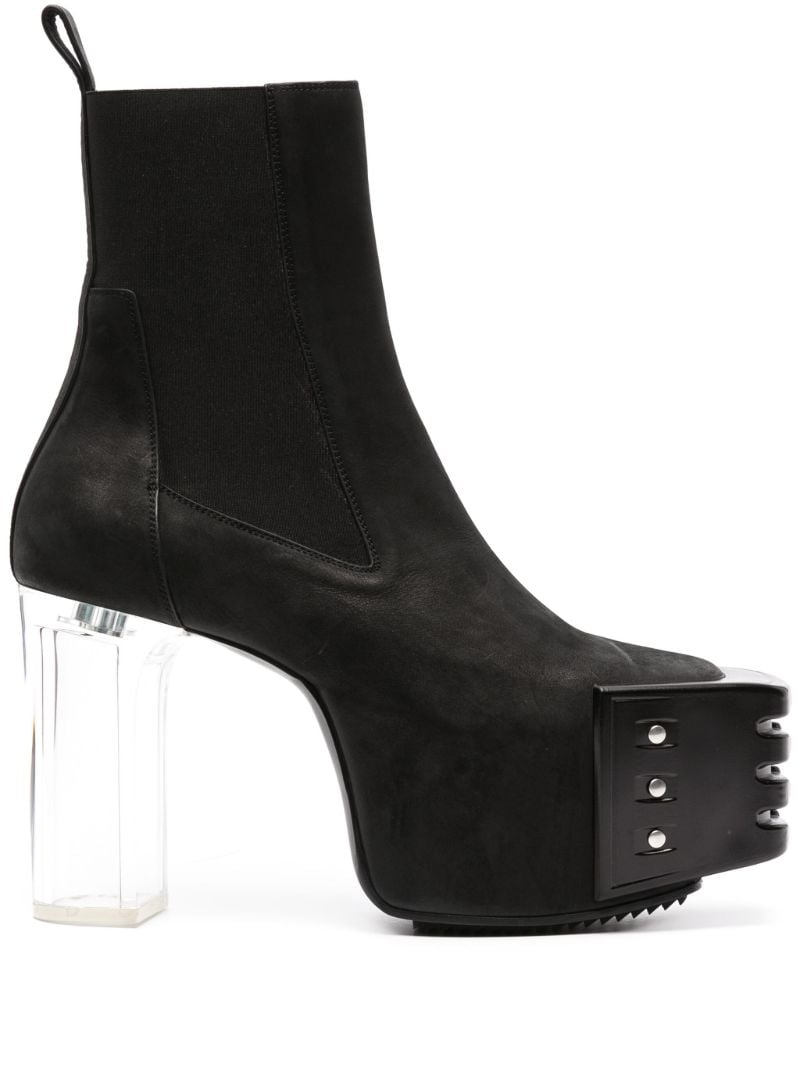 Black Grilled 120 Leather Boots