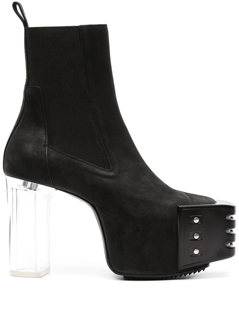 Black Grilled 120 Leather Boots