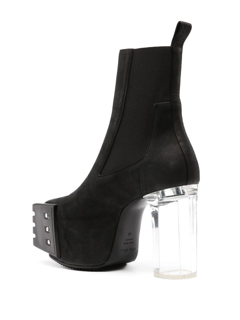 Black Grilled 120 Leather Boots
