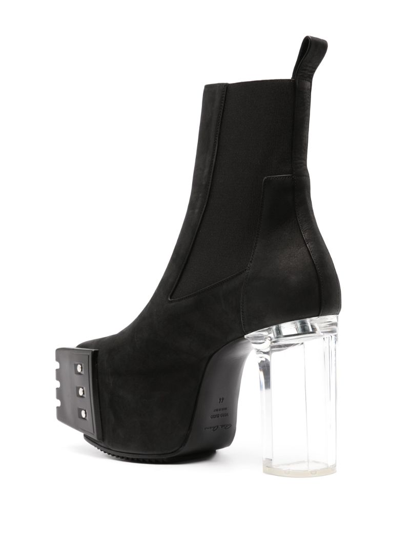 Black Grilled 120 Leather Boots
