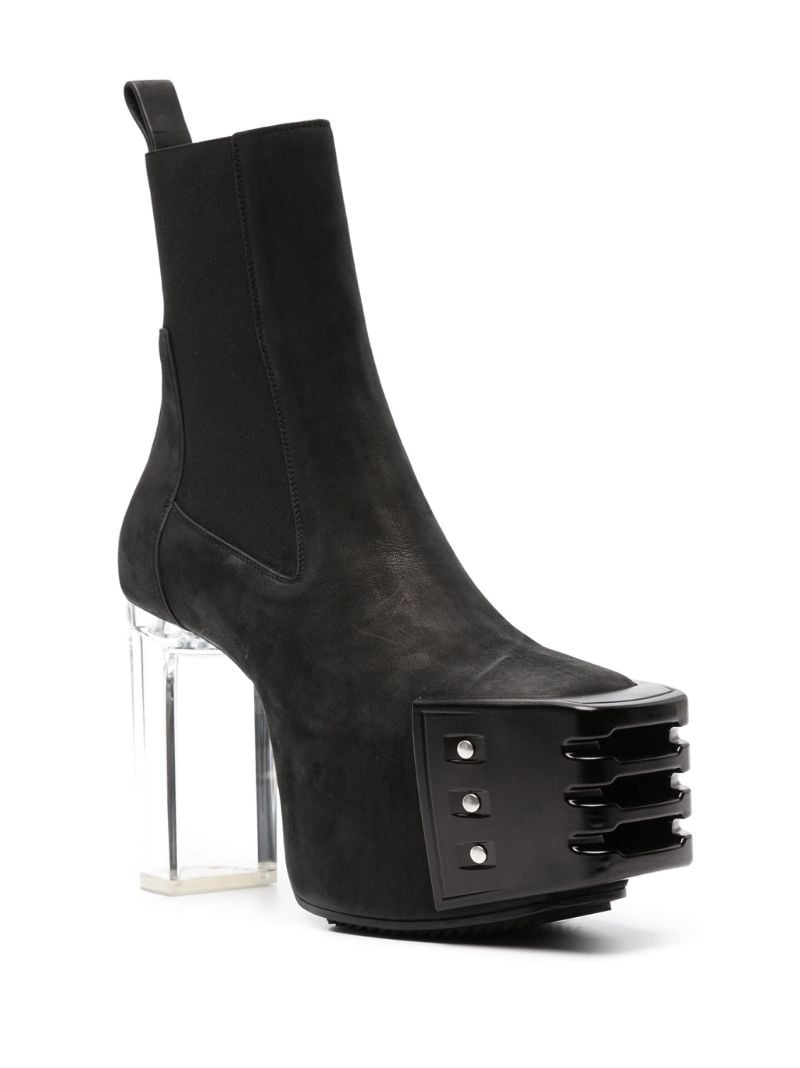 Black Grilled 120 Leather Boots