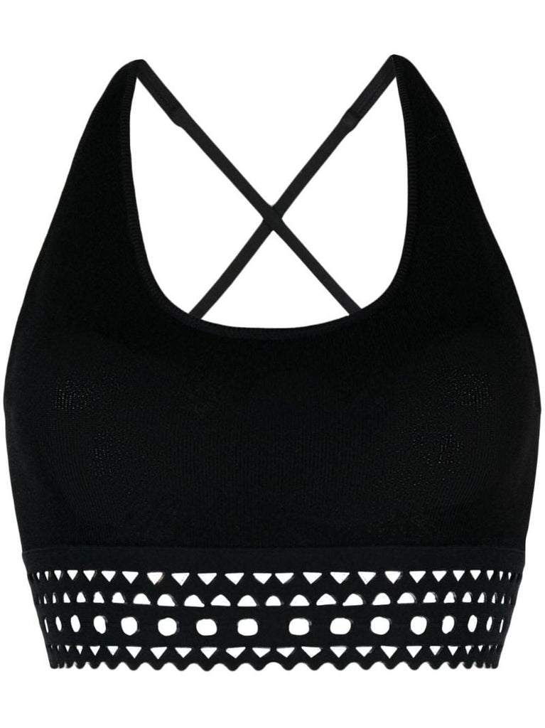 Black Vienne Knitted Cropped Top
