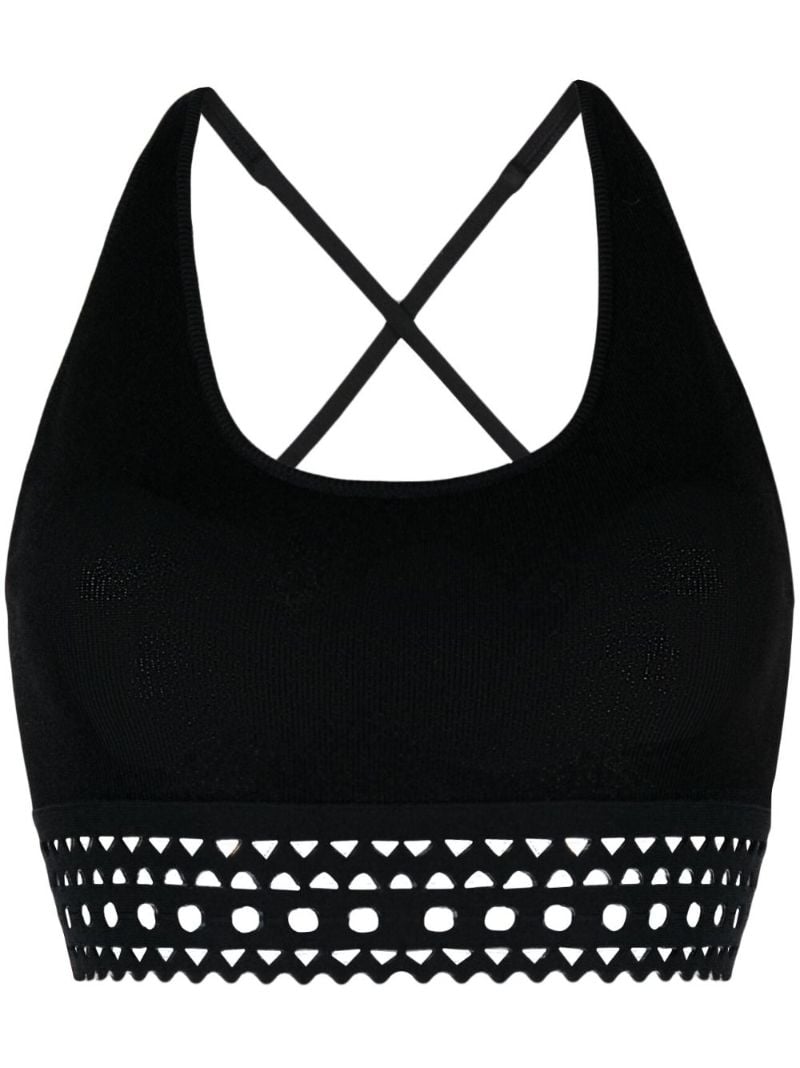 Black Vienne Knitted Cropped Top