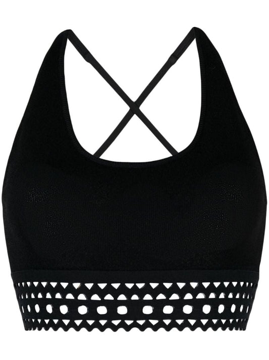 Black Vienne Knitted Cropped Top