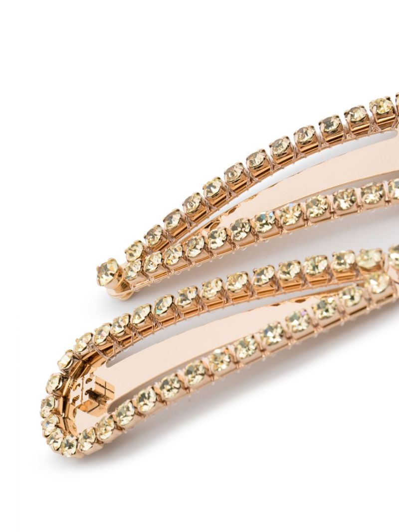 Gold-tone Crystal Hair Clip Set