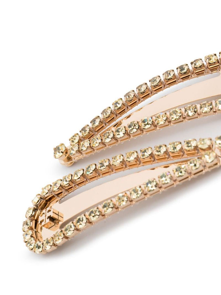 Gold-tone Crystal Hair Clip Set