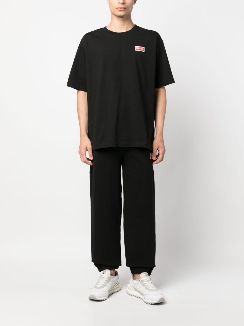 Black Logo Print Cotton T-shirt