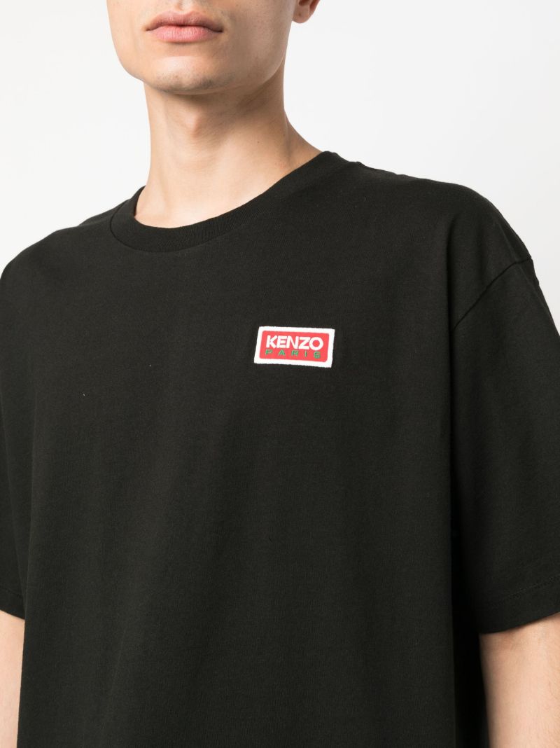 Black Logo Print Cotton T-shirt
