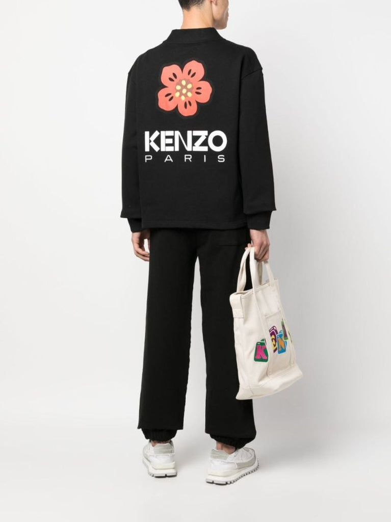 Black Boke Flower Cotton Cardigan