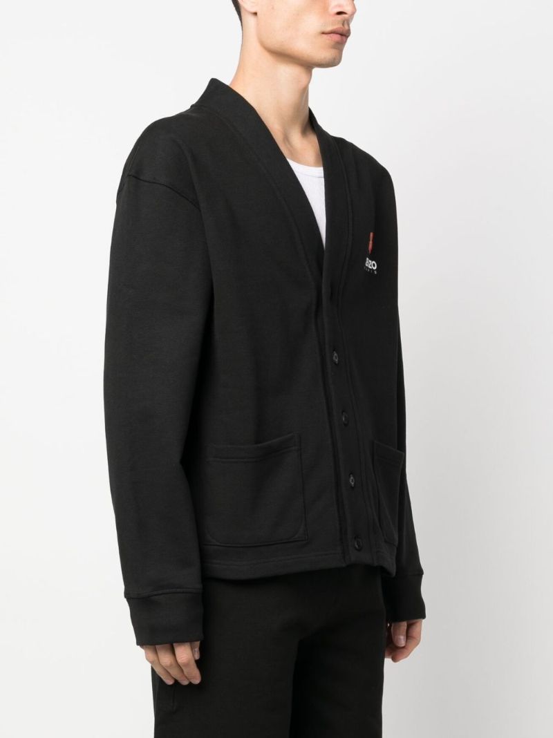 Black Boke Flower Cotton Cardigan
