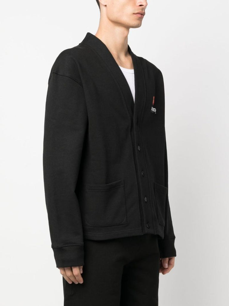 Black Boke Flower Cotton Cardigan