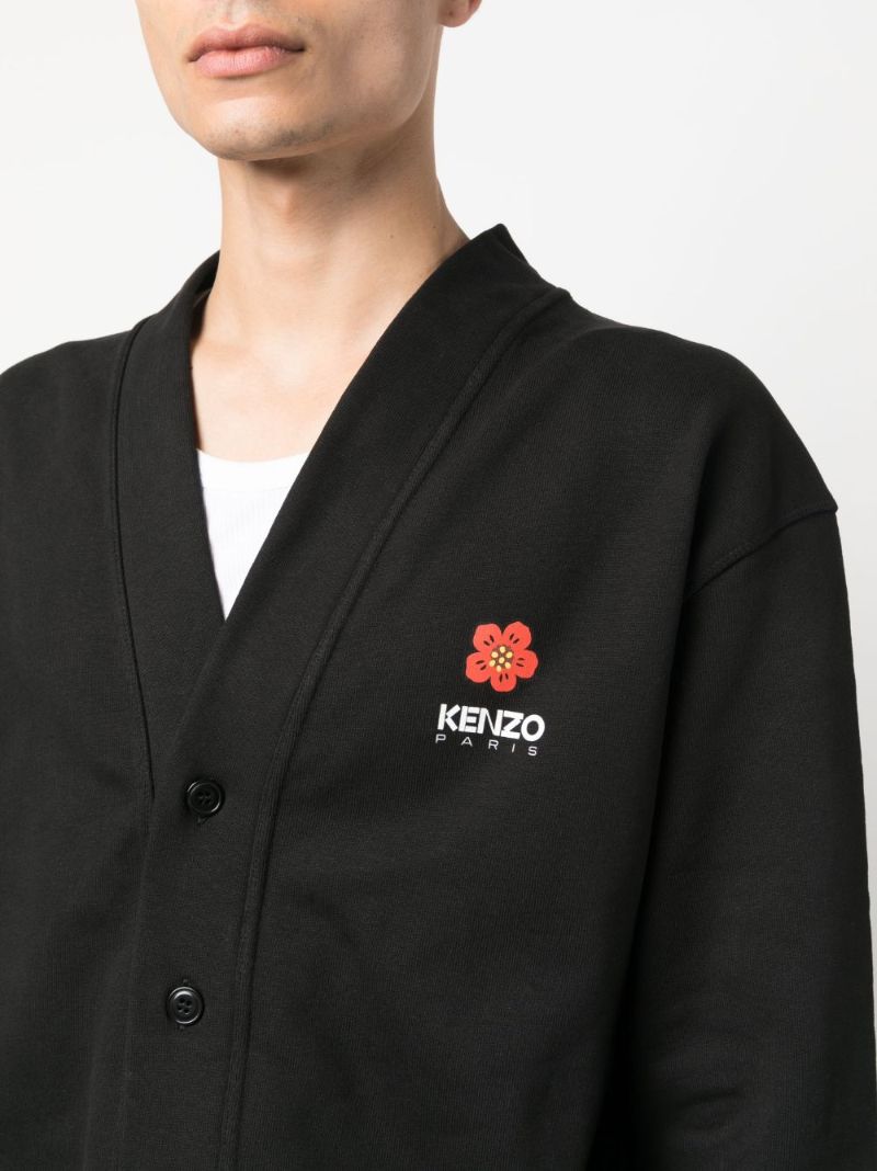Black Boke Flower Cotton Cardigan