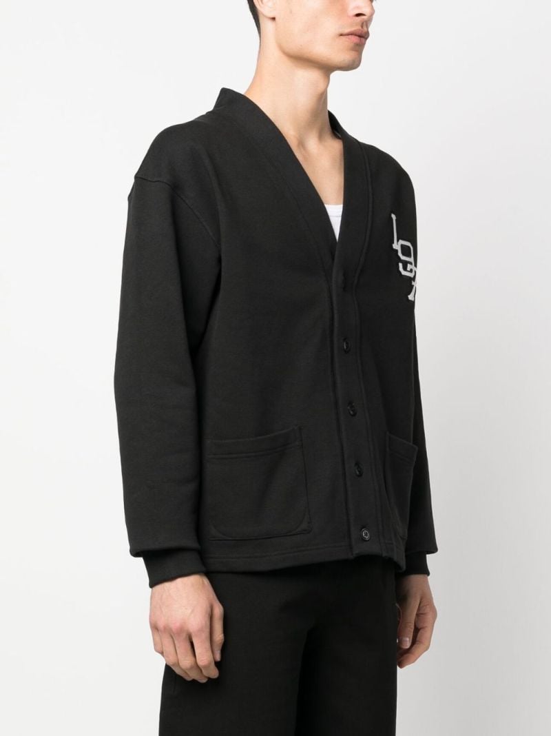 Black Varsity Jungle Tiger Cotton Cardigan