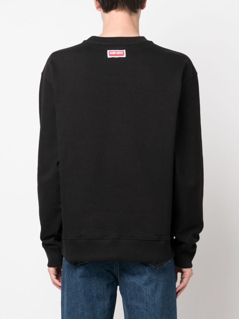 Black Boke Print Cotton Sweatshirt