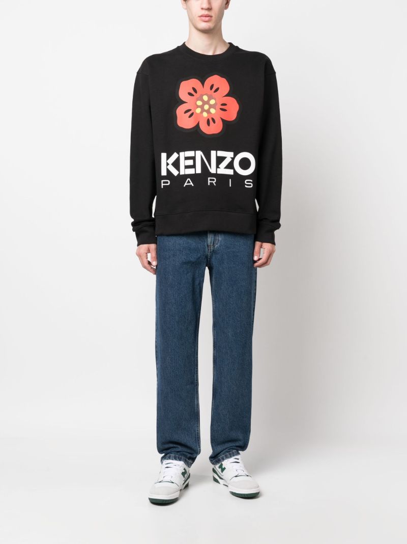 Black Boke Print Cotton Sweatshirt