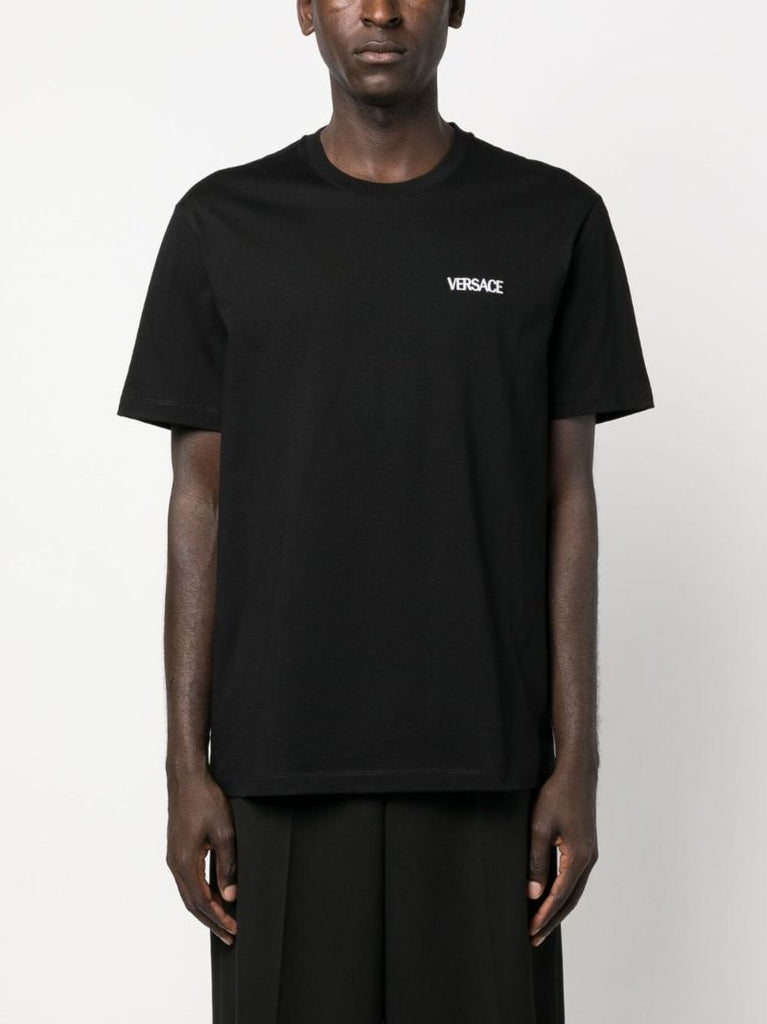 Black Logo Print Cotton T-shirt