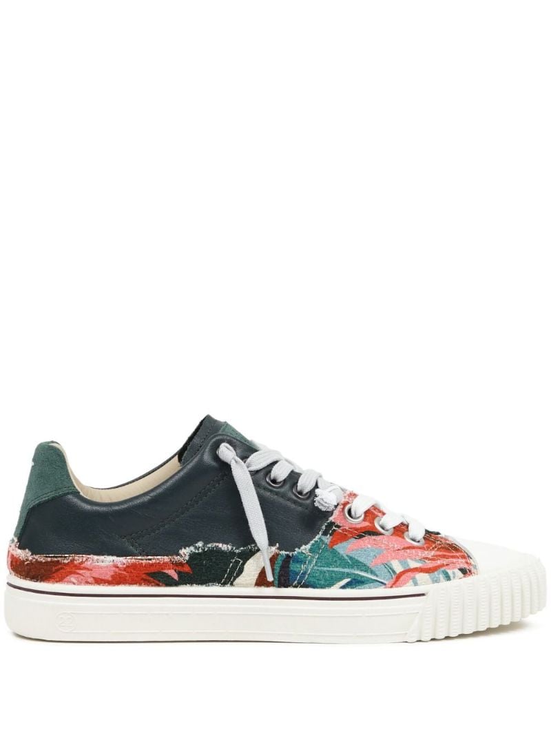 Multicolour Panelled Low-top Sneakers