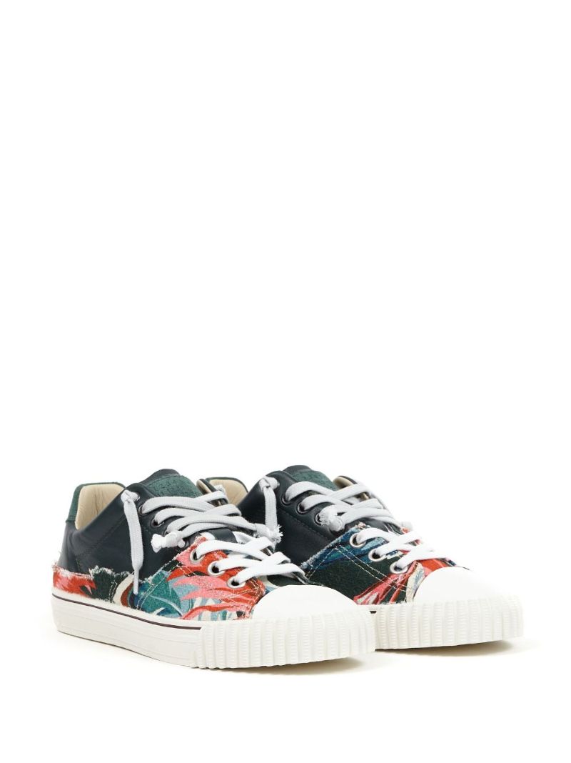Multicolour Panelled Low-top Sneakers
