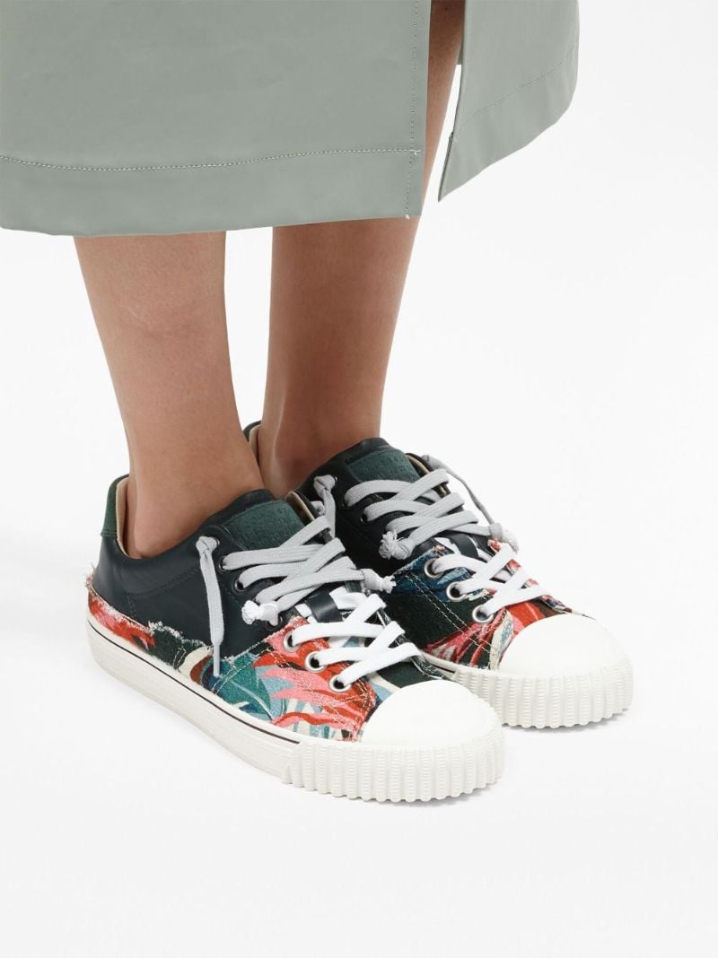 Multicolour Panelled Low-top Sneakers