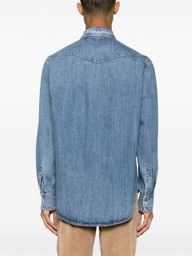 Blue Button-down Denim Shirt