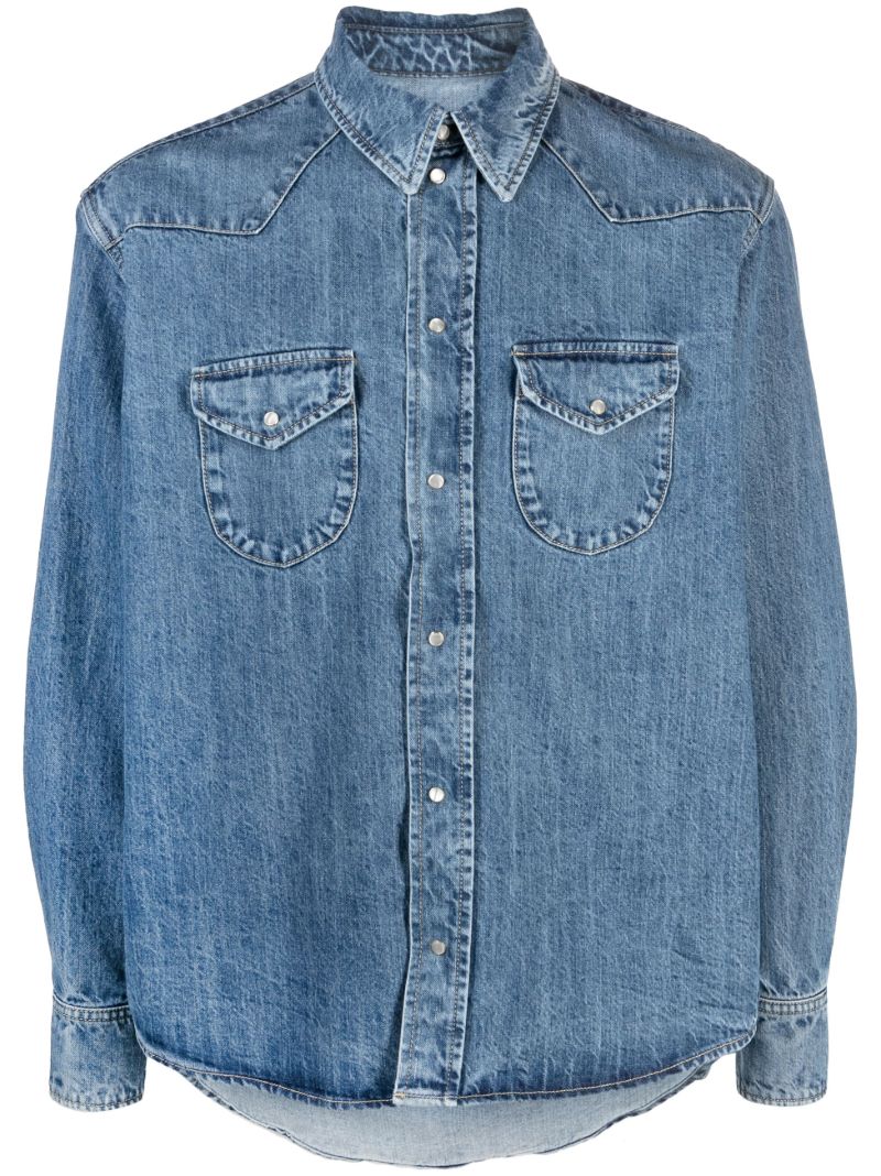 Blue Button-down Denim Shirt